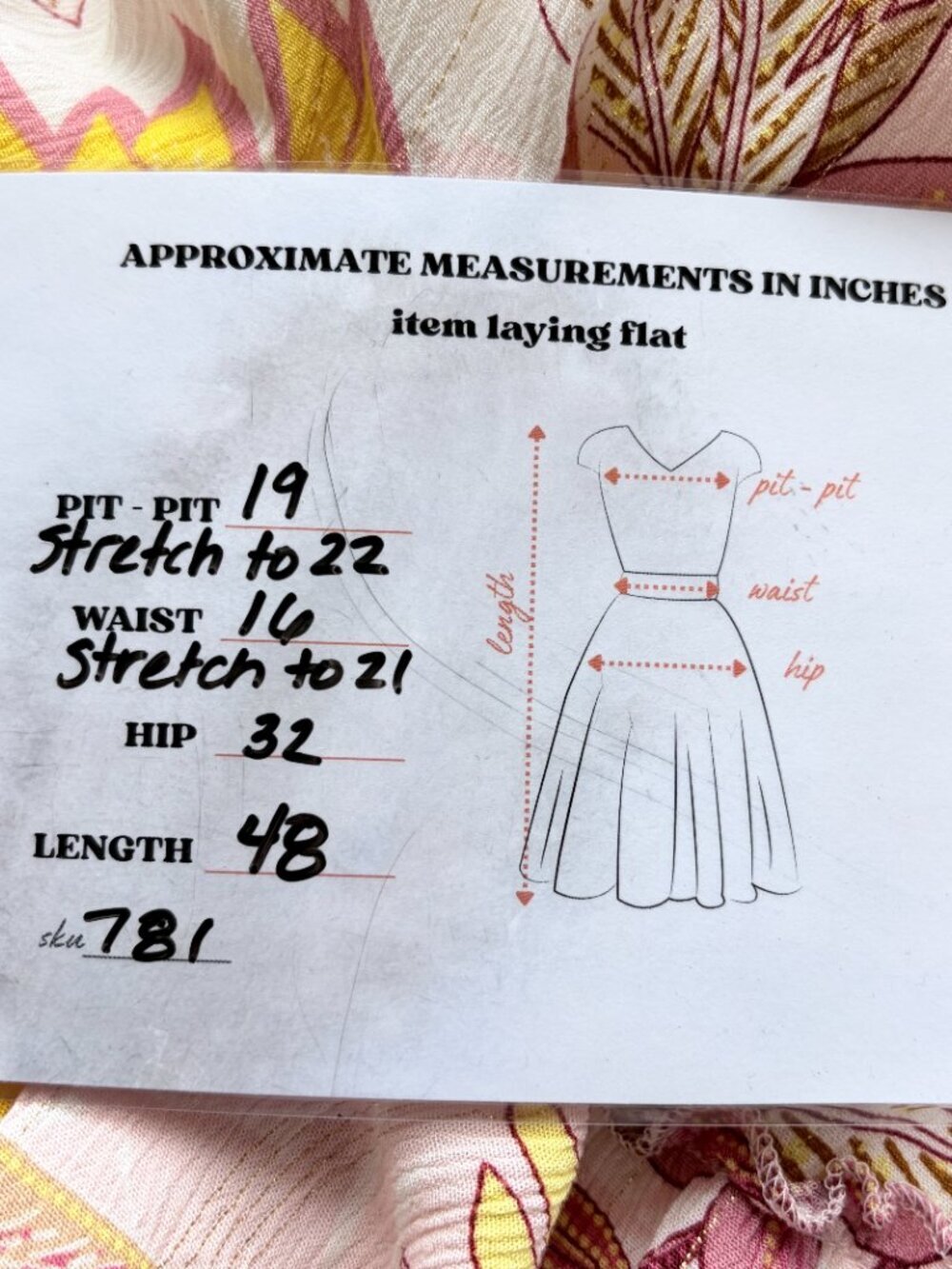 Tiered Maxi Dress Summer Flowy Costal Chic Gold Stitching Pink Yellow Size XXL - Picture 13 of 13